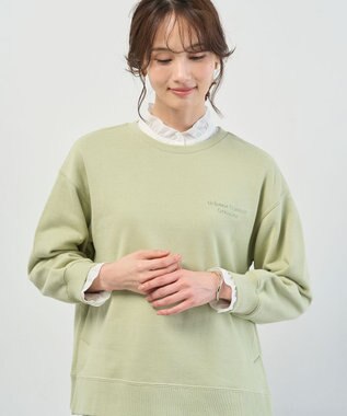 J.PRESS LADIES S 【WEB限定】ロゴ裏毛 スウェット ミント系