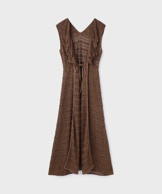 GRACE CONTINENTAL レースロングカーディガン ブラウン