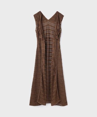 GRACE CONTINENTAL レースロングカーディガン ブラウン