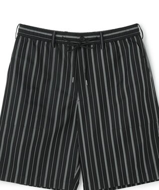 JOSEPH HOMME 【新素材】ドットエアーリバーシブル ドロスト付ショートパンツ / BERMUDA ブラック系1