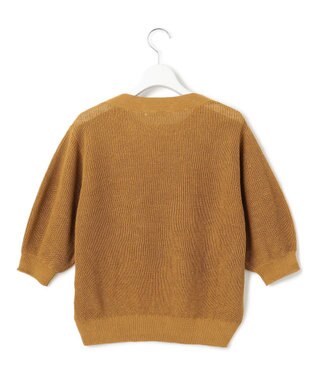 23区 【洗える】ピュアリネン パフスリーブ ニット イエロー系