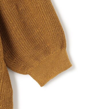 23区 【洗える】ピュアリネン パフスリーブ ニット イエロー系