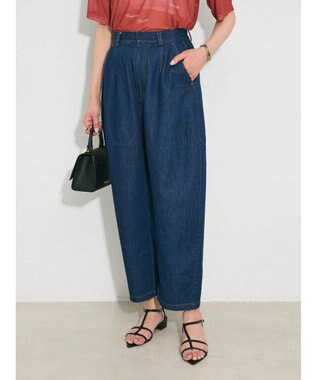 Green Parks デザイン切替カーブパンツ Indigo