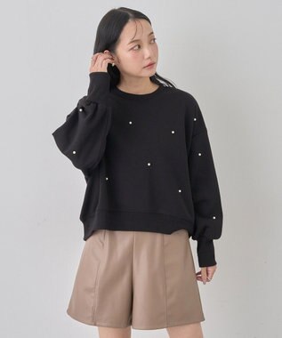 earth music&ecology パールプルオーバー Black