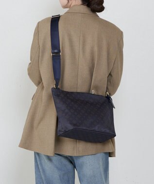 russet ナイロンジャガード2WAYワンハンドルトートバッグ(SF-268) Purple/BR