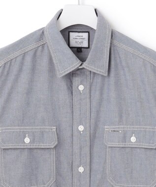 J.PRESS YORK STREET 【UNISEX】シャンブレーワークシャツ サックスブルー系