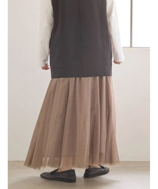 AMERICAN HOLIC チュールギャザースカート Mocha