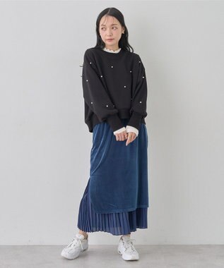 earth music&ecology パールプルオーバー Black