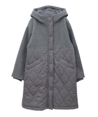 CRAFT STANDARD BOUTIQUE キルト切替フードコート Gray