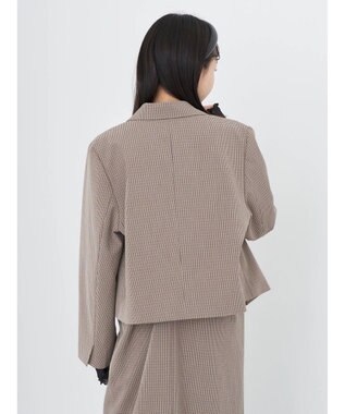 earth music&ecology ショートテーラードジャケット Check