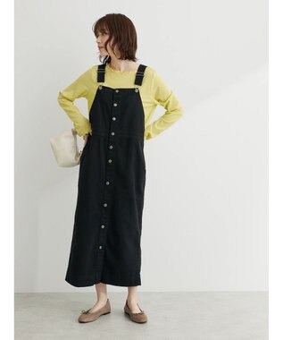 Green Parks カツラギサロペットスカート Black