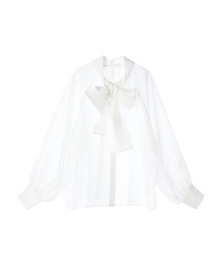 Green Parks AnriettMusee シアーボウタイブラウス Off White