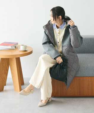 CRAFT STANDARD BOUTIQUE キルト切替フードコート Gray