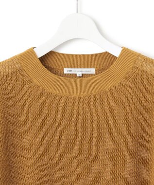 23区 【洗える】ピュアリネン パフスリーブ ニット イエロー系