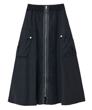 Green Parks ・ＳＵＧＡＲ　ＳＰＯＯＮ　ミリタリーフレアスカート Black