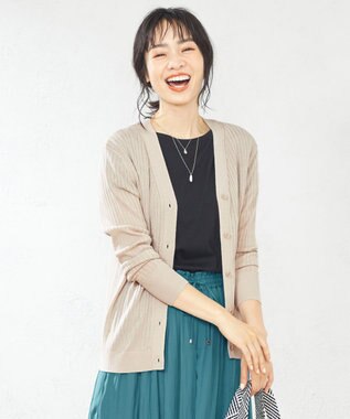 ANY 【UVケア】ミドルレングス カーディガン サンドベージュ