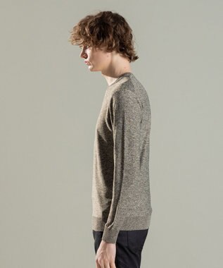 JOSEPH HOMME ナイロンムリネメランジ　クルーネックニット キャメル系