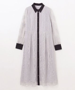 GRACE CONTINENTAL レーススパンコールワンピース グレー