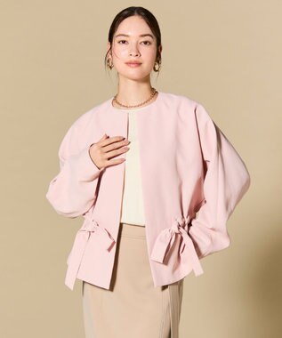 BEIGE， PORDIC / ドロスト付きノーカラージャケット