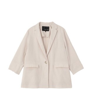 YECCA VECCA マシンウォッシャブルリネンライクジャケット Light Beige