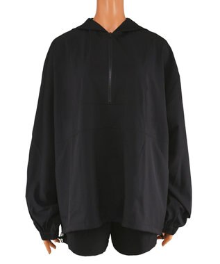 San-ai Resort（三愛水着楽園） 【再入荷】WEB限定商品　ポケット付きハーフジップラッシュパーカー＋リブタンキニ水着+レギンス5点セット【Beach Queen（ビーチクイーン）】 ブラック