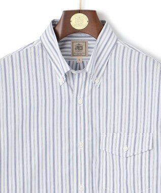 J.PRESS MEN ドビーマルチストライプ シャツ ホワイト系1