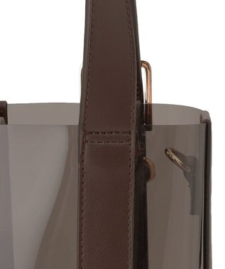 23区 【Oggi8月号掲載】クリア ミニ ショルダーバッグ ダークブラウン系