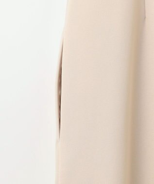 Feroux 【洗える】バイカラートリム ジャンパースカート ベージュ系