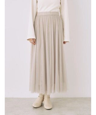 earth music&ecology チュールスカート Beige