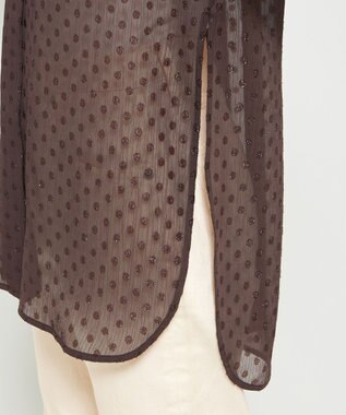 uncrave シアードットジャガード シャツ ブラウン