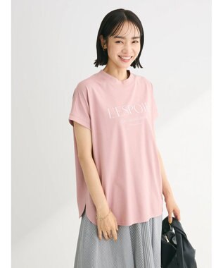 Green Parks 汗染み防止フレンチスリーブロゴＴシャツ Pink