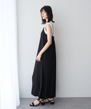 YECCA VECCA 【2点SET】ミリタリーシアーシャツセットキャミワンピース Black