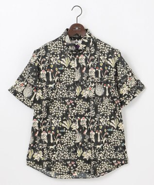 JOSEPH ABBOUD 【新作・英国・リバティ社】リバティタナローンプリント 半袖シャツ オリーブ系6