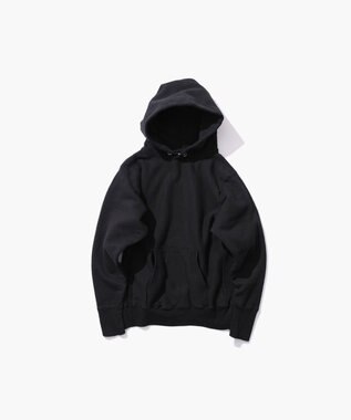 ATON GARMENT DYE URAKE | フーディースウェット - UNISEX BLACK