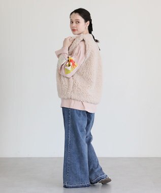 Green Parks ・ＥＬＥＮＣＡＲＥ　ＤＵＥ　シープファーロングベスト Light Beige