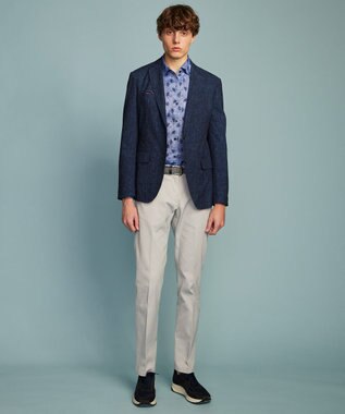 JOSEPH ABBOUD 【キングサイズ・ストレッチ・洗える・軽量・防しわ・速乾・エコ撥水】ライトウェーブ ジャケット ブルー系1