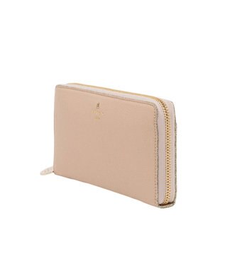 LANVIN en Bleu メラニー ラウンドファスナー長財布 ピンクベージュ