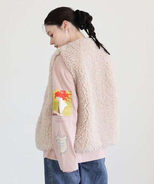 Green Parks ・ＥＬＥＮＣＡＲＥ　ＤＵＥ　シープファーロングベスト Light Beige