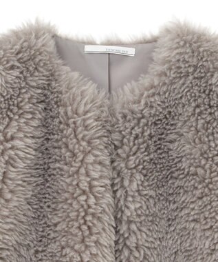 Green Parks ・ＥＬＥＮＣＡＲＥ　ＤＵＥ　シープファーロングベスト Gray Beige