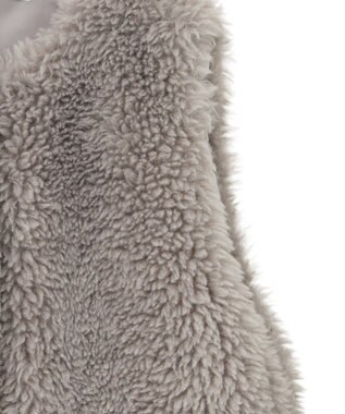 Green Parks ・ＥＬＥＮＣＡＲＥ　ＤＵＥ　シープファーロングベスト Gray Beige