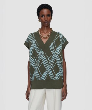 JOSEPH チェックニット　ベスト