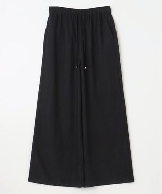 ANY 【ウエストゴム】リネンレーヨンワイドパンツ ブラック