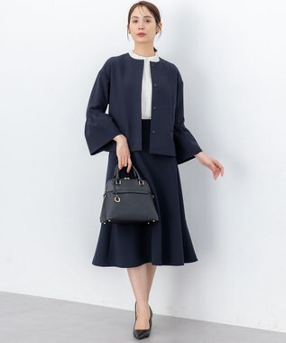 組曲 S 【WEB限定・2WAY】ジョーゼットシフォンレース襟 ブラウス アイボリー系