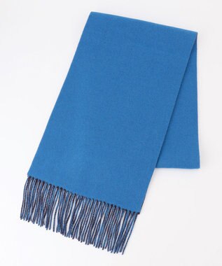 ICB リバーシブルウールマフラー バーントブラウン×サファイア系