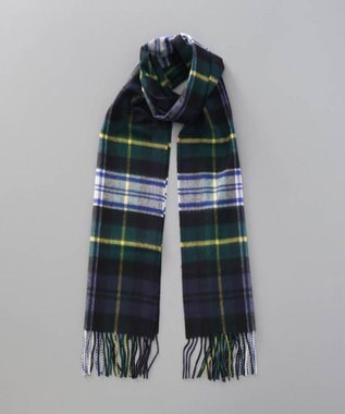 AURORA 【Johnstons of Elgin（ジョンストンズ オブ エルガン）】カシミヤ100％起毛チェック柄マフラー