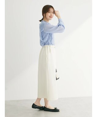 Green Parks 〈選べるきれシル〉Ｉラインロング丈スカート Ivory