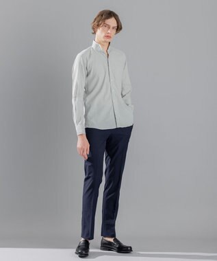 JOSEPH HOMME リネンストレッチブロード ウィングカラーシャツ スカイブルー系