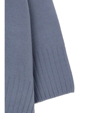 earth music&ecology アンチピリングリブハイネックチュニック Blue