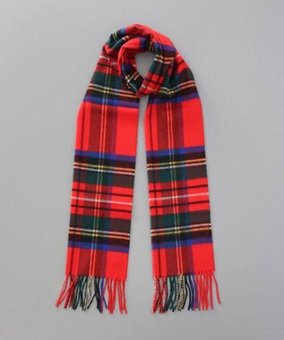 AURORA 【Johnstons of Elgin（ジョンストンズ オブ エルガン）】カシミヤ100％起毛チェック柄マフラー