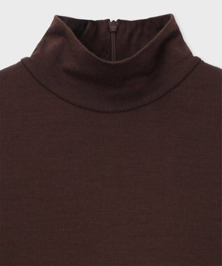 Paul Smith コントラストカラー ハイネック カットソー チョコレートブラウン